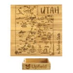 Custom Utah Puzzle Coaster Set