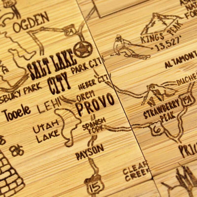 Custom Utah Puzzle Coaster Set - 4