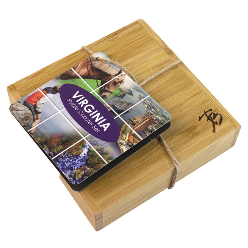 Custom Virginia Puzzle Coaster Set - 3