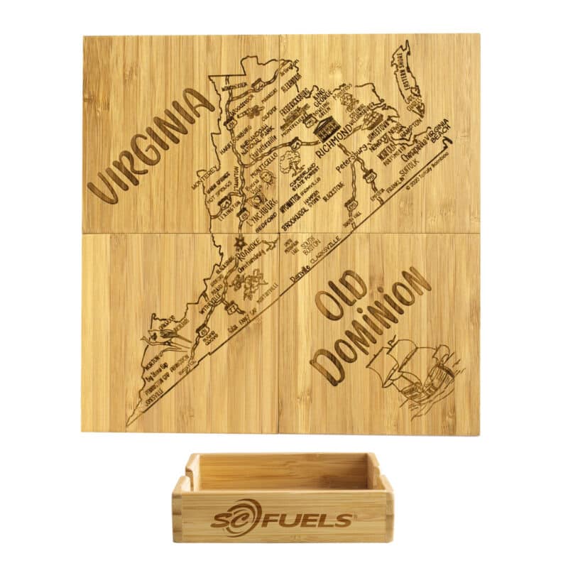 Custom Virginia Puzzle Coaster Set