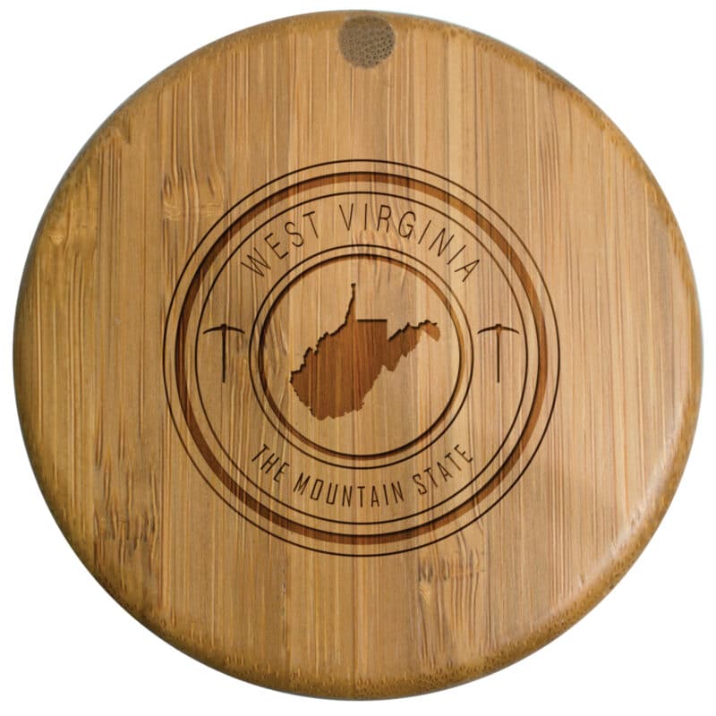 Custom West Virginia State Stamp Salt Box - 1