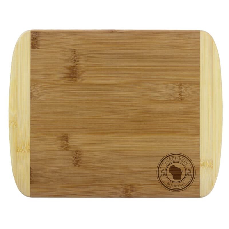 Custom Wisconsin State Stamp 2-Tone 11" Cutting Board