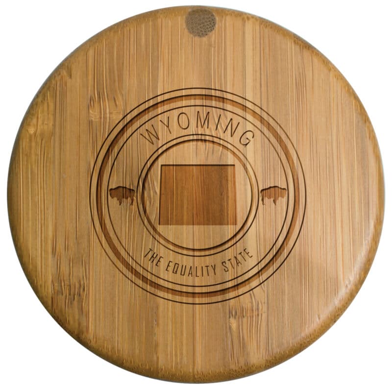 Custom Wyoming State Stamp Salt Box - 1