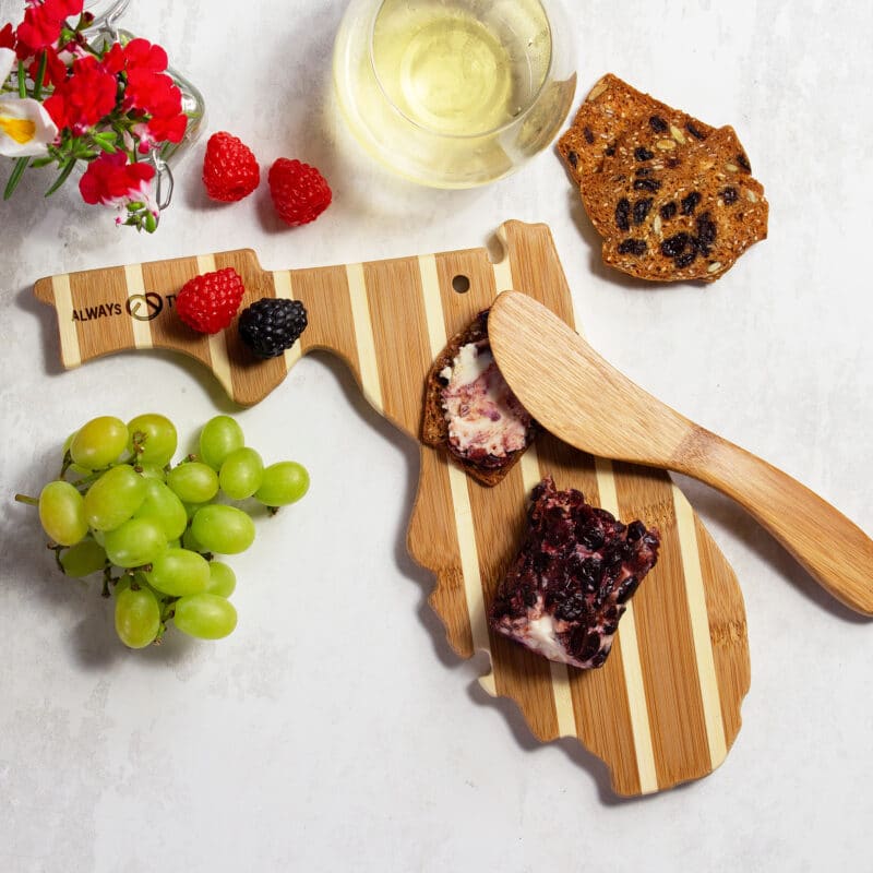 Custom Florida Charcuterie Board with Spreader Knife Gift Set - 2