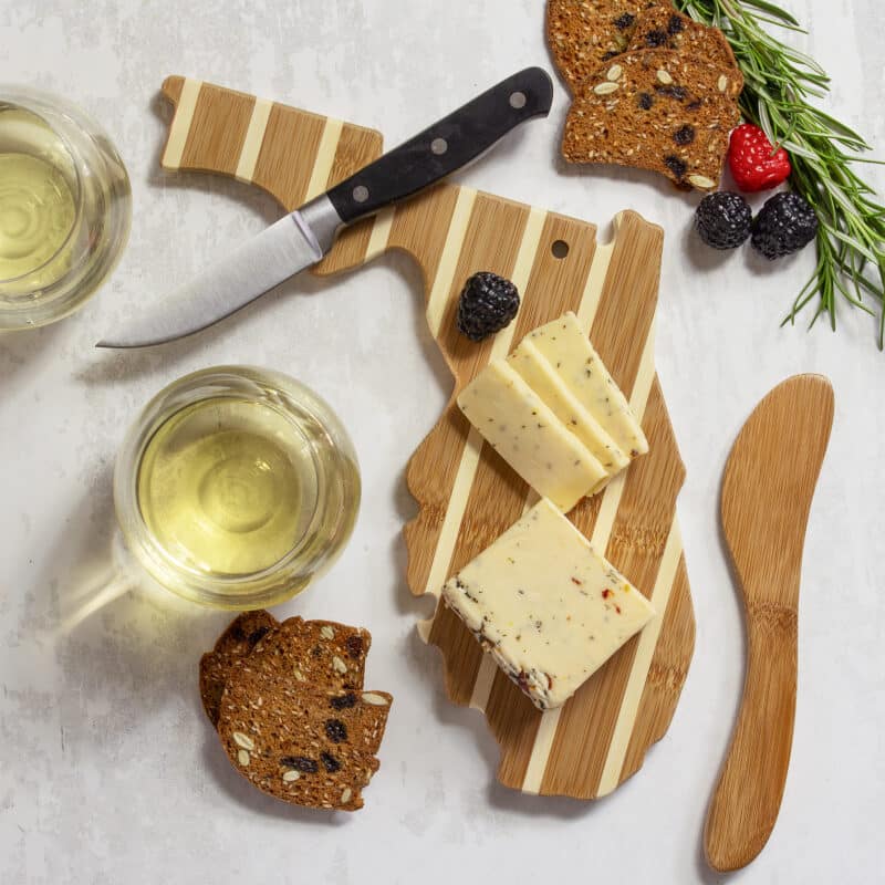 Custom Florida Charcuterie Board with Spreader Knife Gift Set - 4
