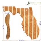 Custom Florida Charcuterie Board with Spreader Knife Gift Set - 5