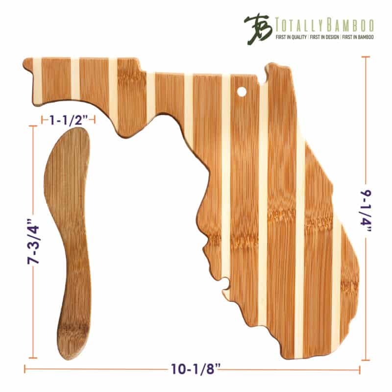 Custom Florida Charcuterie Board with Spreader Knife Gift Set - 5