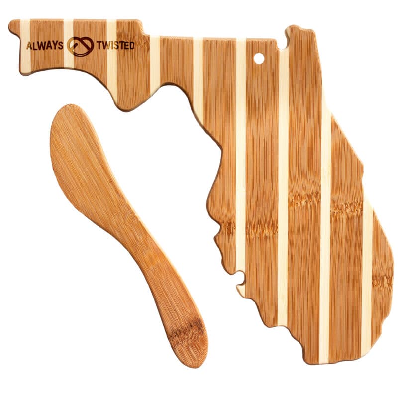 Custom Florida Charcuterie Board with Spreader Knife Gift Set