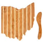 Custom Ohio Charcuterie Board with Spreader Knife Gift Set