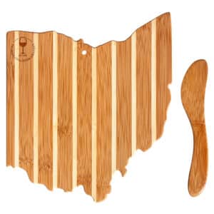 Custom Ohio Charcuterie Board with Spreader Knife Gift Set