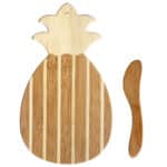Custom Pineapple Charcuterie Board with Spreader Knife Gift Set - 1
