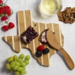 Custom Texas Charcuterie Board with Spreader Knife Gift Set - 4