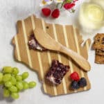 Custom Wisconsin Charcuterie Board with Spreader Knife Gift Set - 4