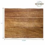 Custom 13" Acacia Cutting Board with Natural Style Edges - 5
