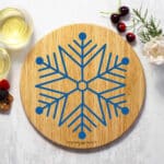Custom Winter Snowflake Cutting and Serving Board - 2