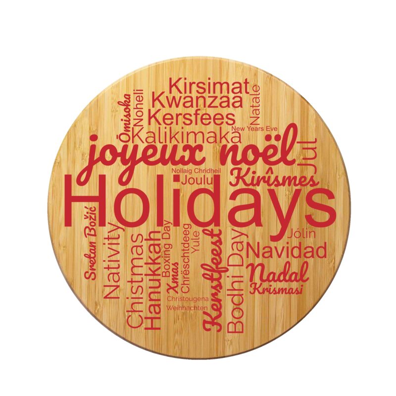 Custom World of Holidays Cutting and Serving Board - 1