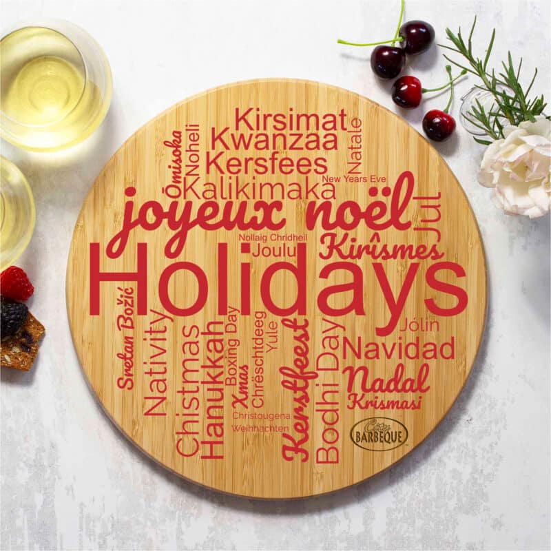 Custom World of Holidays Cutting and Serving Board - 2