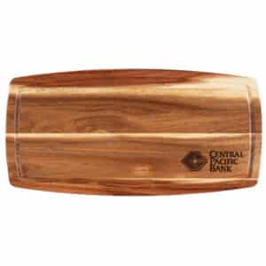 Custom 14" TB Home® Acacia Wood Serving & Cutting Board w/Juice Groove