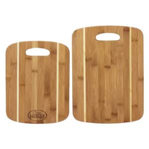 Custom 2-Piece Striped Bamboo Cutting Board Set (13" x 9½" & 11" x 8½")