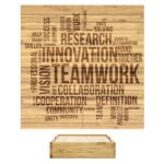 Custom 4 Piece Bamboo Coaster Set w/Case - 6