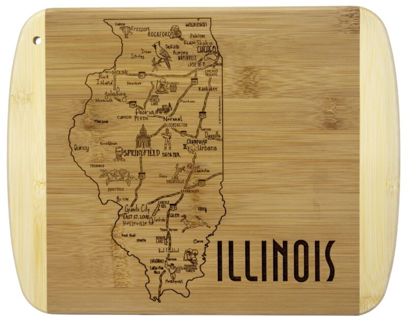 Custom A Slice of Life Illinois Serving & Cutting Board - 4