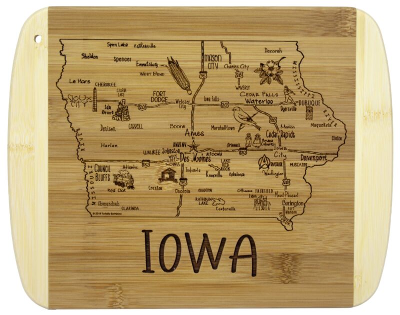 Custom A Slice of Life Iowa Serving & Cutting Board - 4