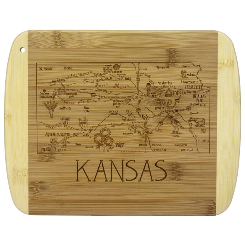 Custom A Slice of Life Kansas Serving & Cutting Board - 4