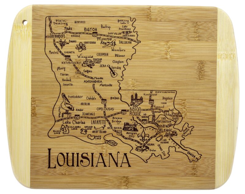Custom A Slice of Life Louisiana Serving & Cutting Board - 6
