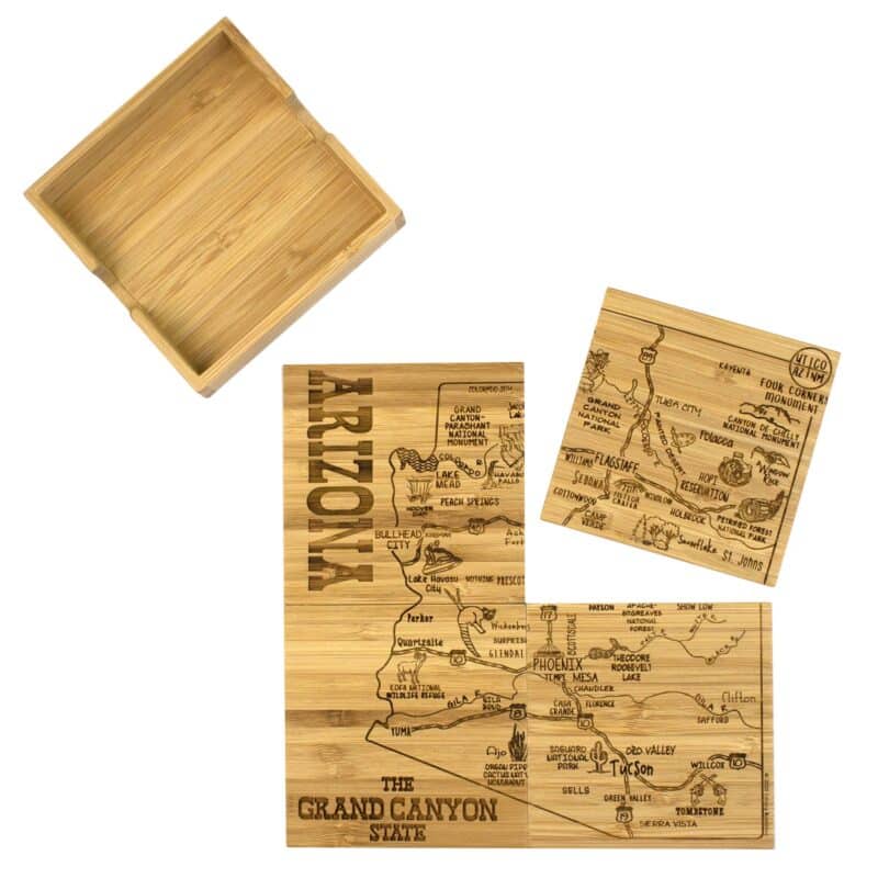 Custom Arizona Puzzle Coaster Set - 5