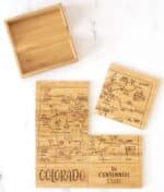 Custom Colorado Puzzle Coaster Set - 4