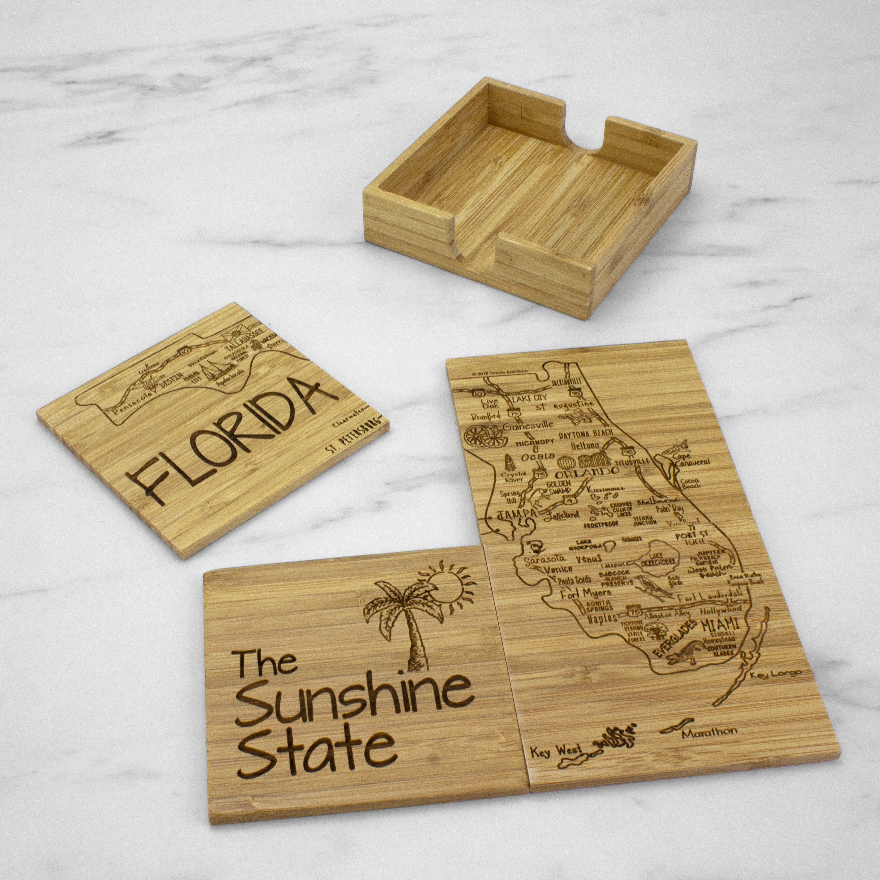Totally Bamboo Florida Puzzle Coaster - Thumbnail 2