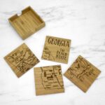 Custom Georgia Puzzle Coaster Set - 8