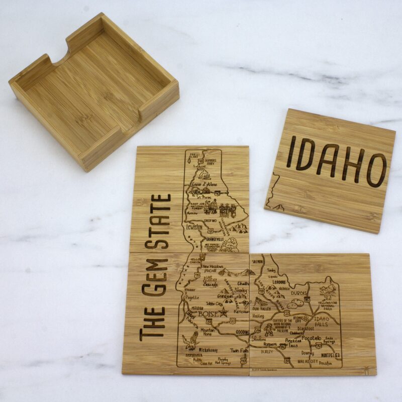 Custom Idaho Puzzle Coaster Set - 8