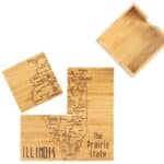 Custom Illinois Puzzle Coaster Set - 5