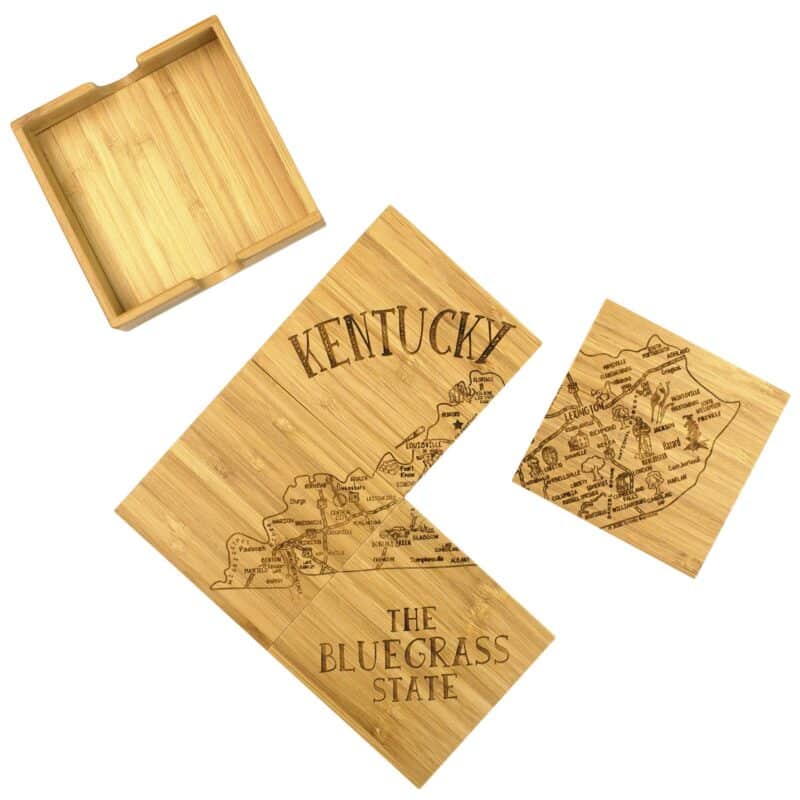 Custom Kentucky Puzzle Coaster Set - 6