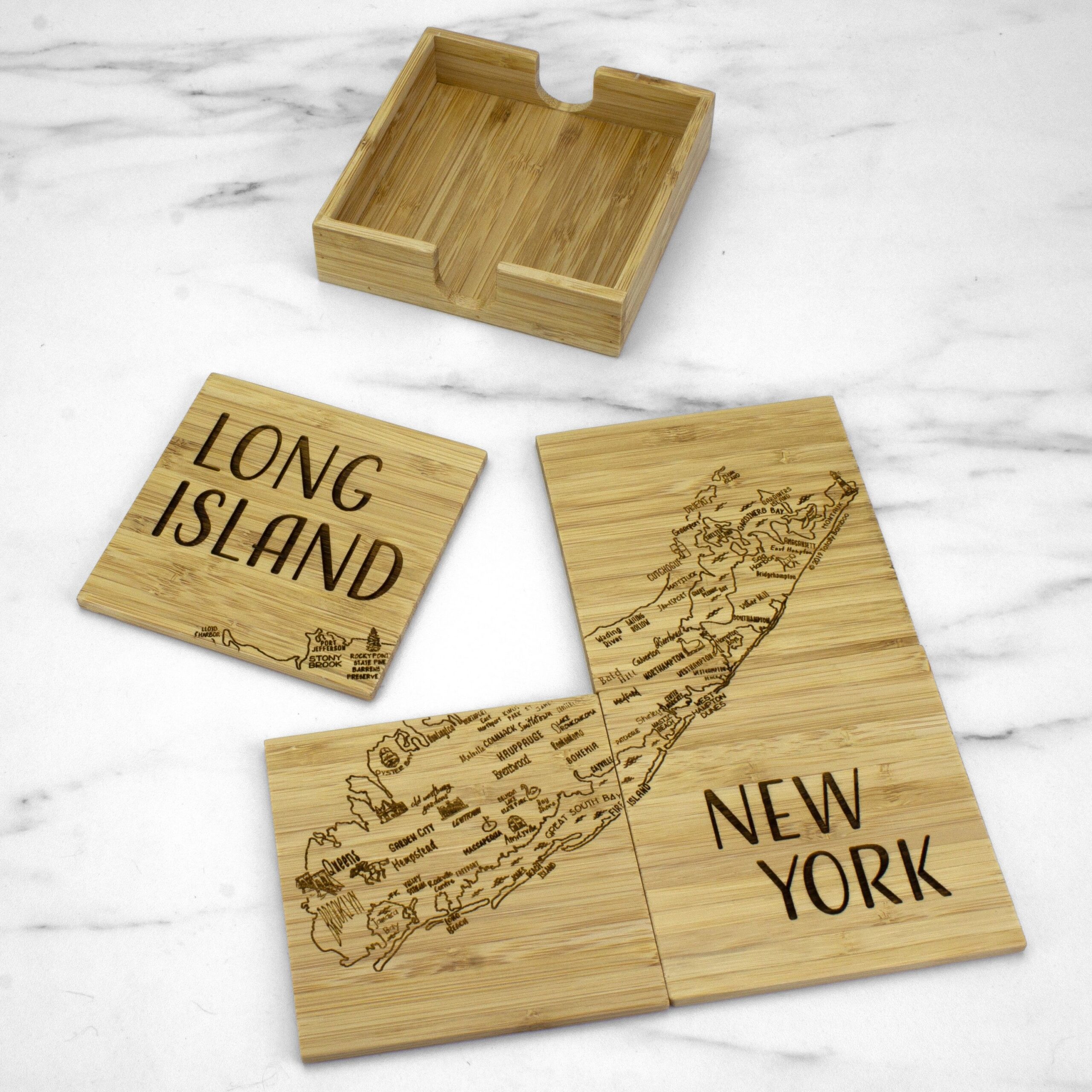 Long Island Puzzle Coaster Set