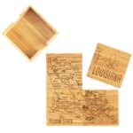 Custom Louisiana Puzzle Coaster Set - 6