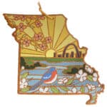 Custom Missouri State Shaped Serving & Cutting Board w/Artwork by Summer Stokes