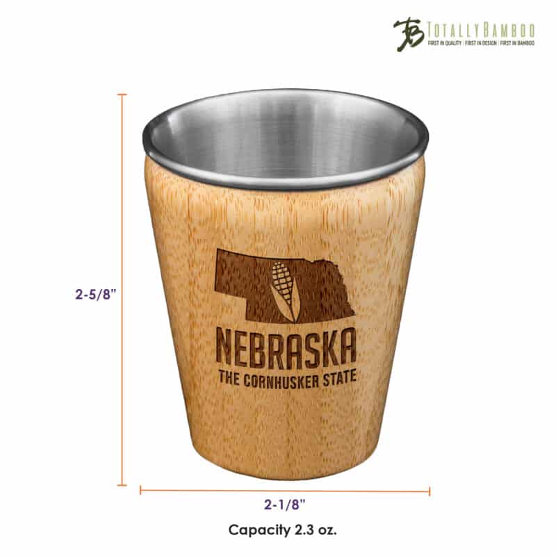 Custom Nebraska State Shot Glass - 2