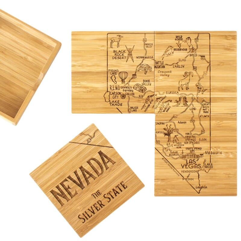 Custom Nevada Puzzle Coaster Set - 5