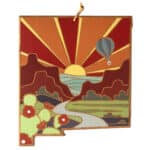 Custom New Mexico State Shaped Serving & Cutting Board w/Artwork by Summer Stokes