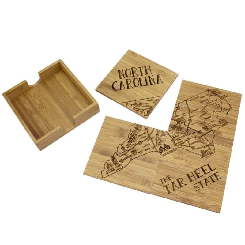 Custom North Carolina Puzzle Coaster Set - 5