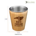 Custom North Carolina State Shot Glass - 2