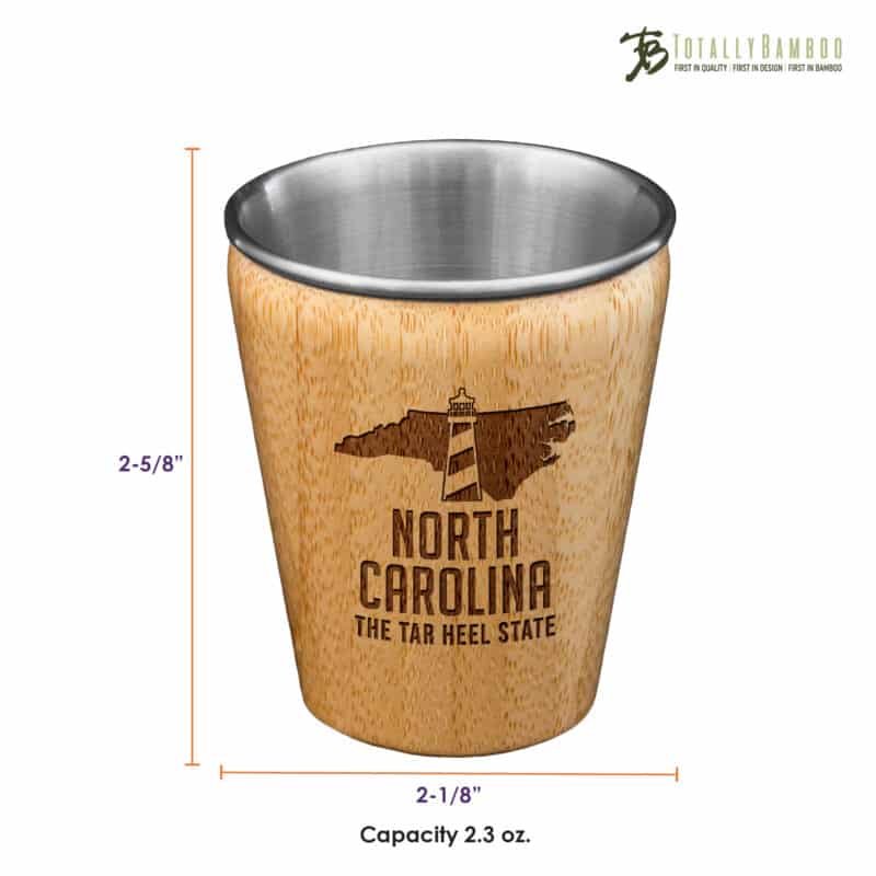 Custom North Carolina State Shot Glass - 2