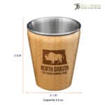 Custom North Dakota State Shot Glass - 2