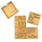 Custom Rhode Island Puzzle Coaster Set - 6