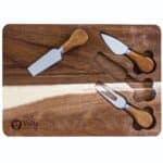 Custom TB Home® Acacia Cheese Serving Board w/Cheese Tools (4 Piece)