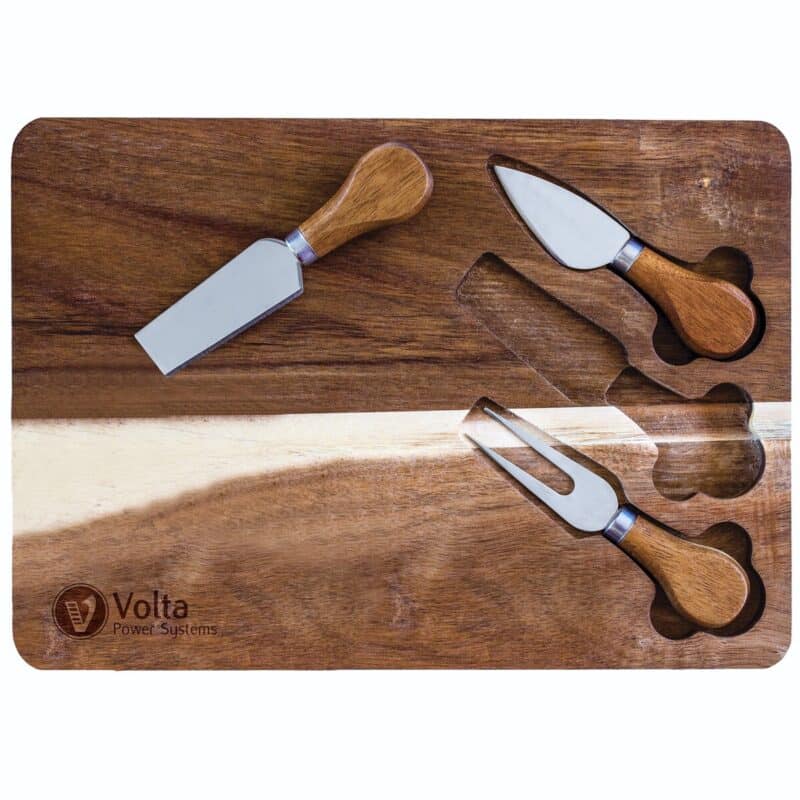 Custom TB Home® Acacia Cheese Serving Board w/Cheese Tools (4 Piece)