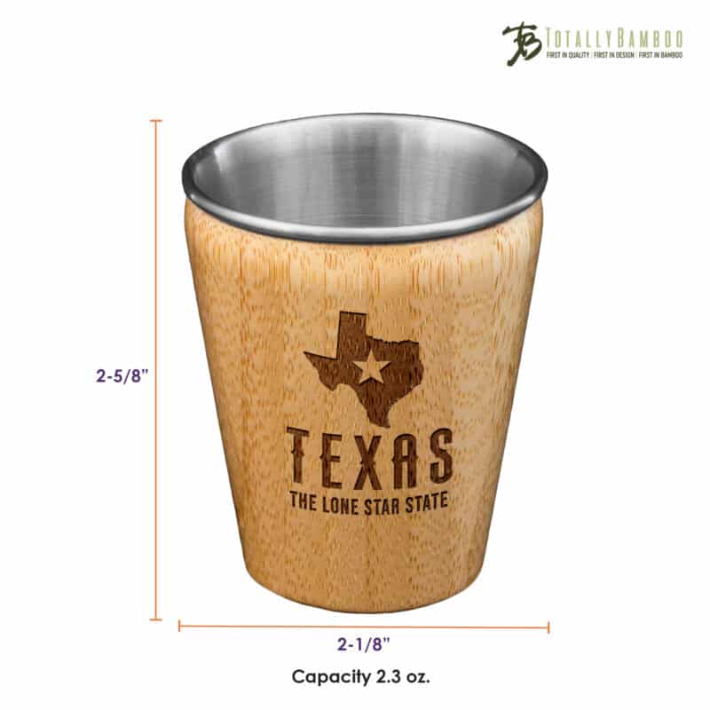 Custom Texas State Shot Glass - 2