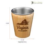 Custom Virginia State Shot Glass - 2